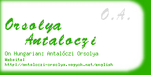 orsolya antaloczi business card